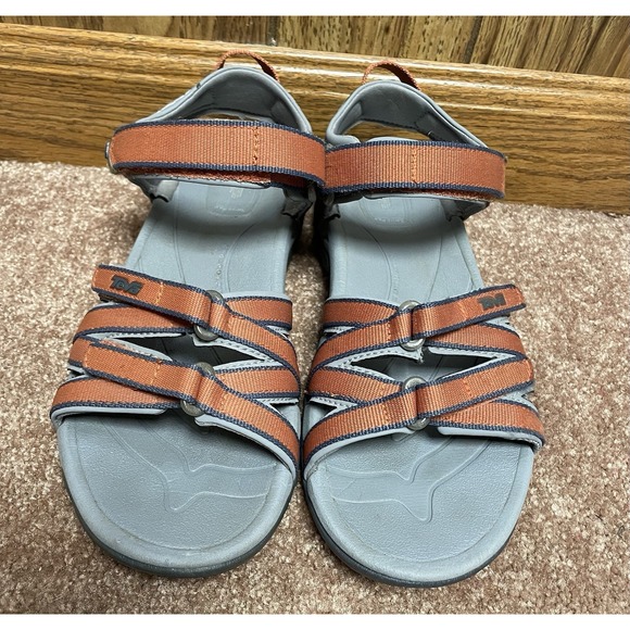 Teva Tirra Womens Adjustable Sandals Orange Blue 5 Hiking Sport Sandal Shock Pad - Picture 1 of 8